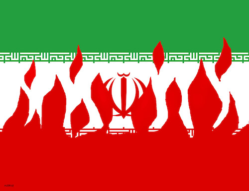 Cartoon: iranohne (medium) by Lubomir Kotrha tagged iran,protests,usa,iran,protests,usa
