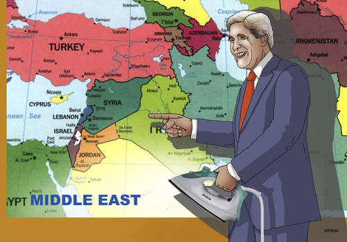 Cartoon: john kerry (medium) by Lubomir Kotrha tagged usa,john,kerry,middle,east,war,peace,syria