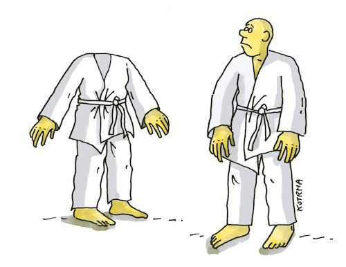 Cartoon: judohlav (medium) by Lubomir Kotrha tagged olympic,games,tokyo,2020,olympic,games,tokyo,2020