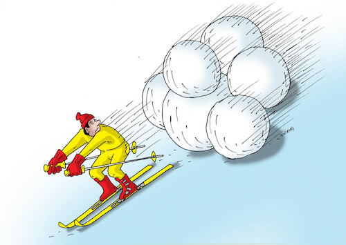 Cartoon: lyzogul (medium) by Lubomir Kotrha tagged winter,olympic,games,italy,winter,olympic,games,italy