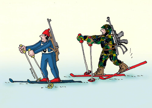 Cartoon: lyzomaskac (medium) by Lubomir Kotrha tagged italy,winter,olympics,italy,winter,olympics