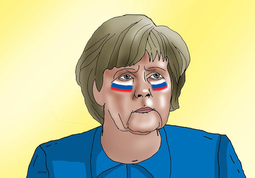 Cartoon: merkrus (medium) by Lubomir Kotrha tagged merkel,putin,germany,russia,merkel,putin,germany,russia