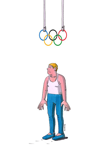 Cartoon: olympkruh (medium) by Lubomir Kotrha tagged olympic,games,tokyo,2020,olympic,games,tokyo,2020