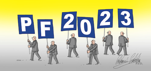 Cartoon: pf23a (medium) by Lubomir Kotrha tagged pf,2023,happy,new,year,pf,2023,happy,new,year