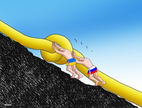 Cartoon: plyntlak (medium) by Lubomir Kotrha tagged gas,nord,stream,putin,trump,russia,usa,germany,sanctions