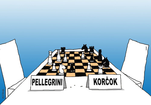 Cartoon: prezikandsach (medium) by Lubomir Kotrha tagged slovakia,presidential,election,candidates,slovakia,presidential,election,candidates