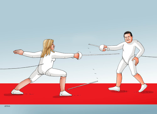 Cartoon: preziserm (medium) by Lubomir Kotrha tagged zuzana,caputova,new,slovak,president