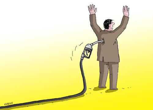 Cartoon: pumpruk (medium) by Lubomir Kotrha tagged trump,iran,war,oil,gasoline,diesel,fuel,trump,iran,war,oil,gasoline,diesel,fuel