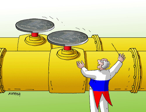 Cartoon: rublogas (medium) by Lubomir Kotrha tagged russia,putin,gas,oil,ruble,the,war,ukraine,russia,putin,gas,oil,ruble,the,war,ukraine