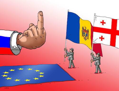 Cartoon: rusvstup (medium) by Lubomir Kotrha tagged georgia,moldova,european,union,nato,russia,georgia,moldova,european,union,nato,russia