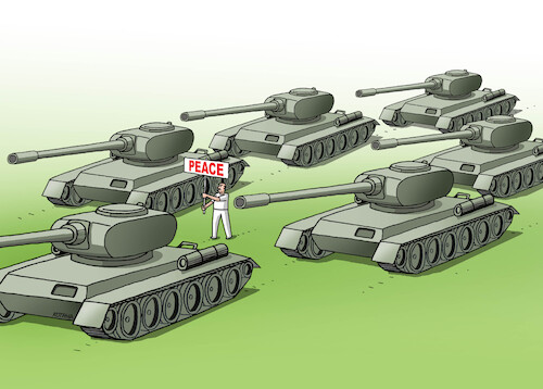 Cartoon: tankpeace (medium) by Lubomir Kotrha tagged dove,of,peace,tank,the,war,dove,of,peace,tank,the,war