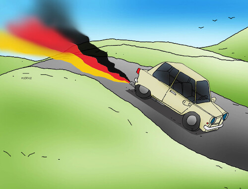 Cartoon: trabanto (medium) by Lubomir Kotrha tagged germany,economy,germany,economy