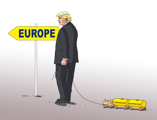 Cartoon: trumpgas (medium) by Lubomir Kotrha tagged summit,g20,germany,hamburg,gas,world,dollar,euro,libra,peace,war