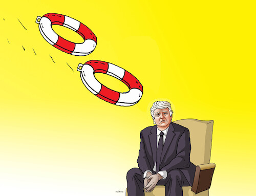 Cartoon: trumppomoc26 (medium) by Lubomir Kotrha tagged donald,trump,usa,donald,trump,usa