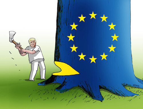 Cartoon: trumprub (medium) by Lubomir Kotrha tagged donal,trump,usa,world,eu,venezuela,greenland,etc,donal,trump,usa,world,eu,venezuela,greenland,etc