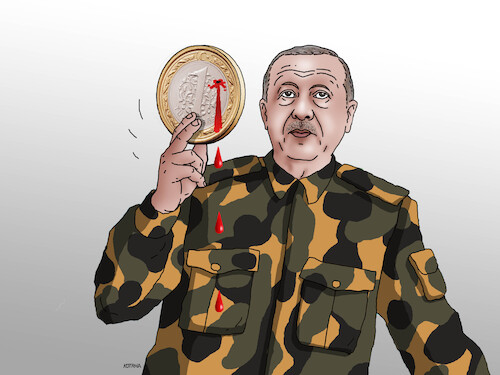 Cartoon: Turkey problems Turkish lira (medium) by Lubomir Kotrha tagged turkey,problems,turkish,lira,dollar,euro,turkey,problems,turkish,lira,dollar,euro