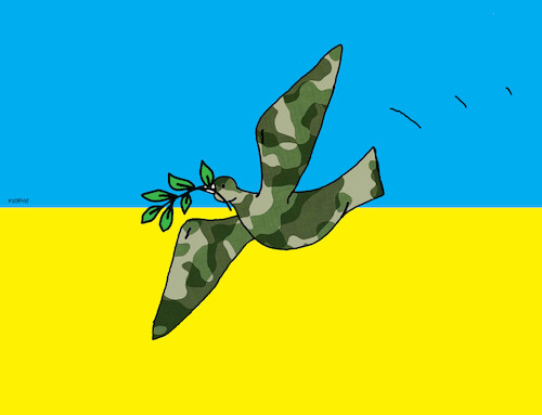 Cartoon: ukraholub (medium) by Lubomir Kotrha tagged ukraine,peace,war,ukraine,peace,war