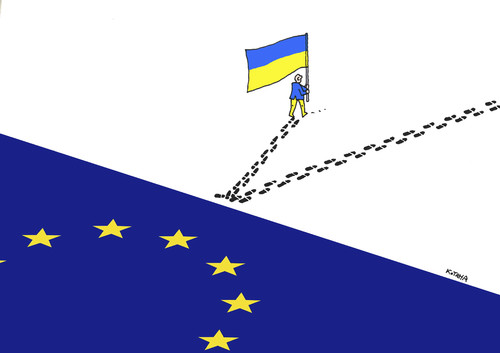 Cartoon: ukraine3 (medium) by Lubomir Kotrha tagged kiev,ukraine,eu,protests