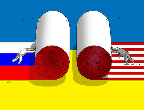 Cartoon: ukrakober (medium) by Lubomir Kotrha tagged ukraine,russia,usa,putin,biden,eu,nato,war,peace,ukraine,russia,usa,putin,biden,eu,nato,war,peace