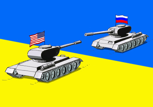 Cartoon: ukratank (medium) by Lubomir Kotrha tagged ukraine,russia,usa,putin,biden,eu,nato,war,peace,ukraine,russia,usa,putin,biden,eu,nato,war,peace