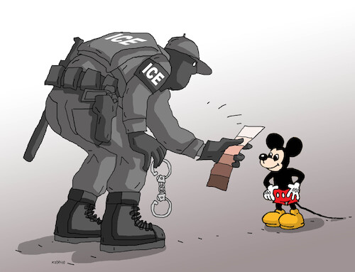 Cartoon: usaice (medium) by Lubomir Kotrha tagged usa,police,ice,migrants,usa,police,ice,migrants