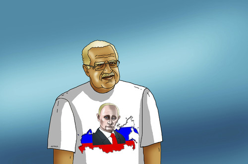 Cartoon: vaclav klaus (medium) by Lubomir Kotrha tagged klaus,expresident,czech,putin,russia