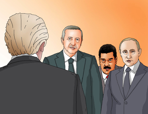 Cartoon: veneduro (medium) by Lubomir Kotrha tagged venezuela,maduro,duo,presidents