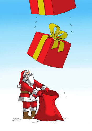 Cartoon: vianopad (medium) by Lubomir Kotrha tagged christmas,santa,claus,christmas,santa,claus