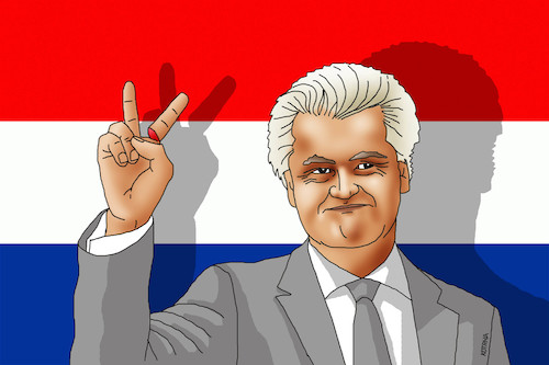 Cartoon: victowild (medium) by Lubomir Kotrha tagged geert,wilders,holland,elections,europe