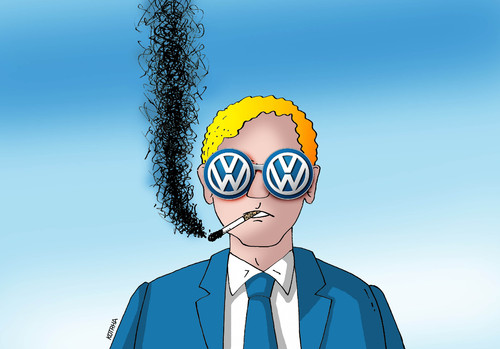 Cartoon: vwokul (medium) by Lubomir Kotrha tagged volkswagen,germany,skandal,usa,co2