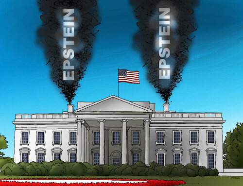 Cartoon: whiteepstein (medium) by Lubomir Kotrha tagged trump,epstein,trump,epstein