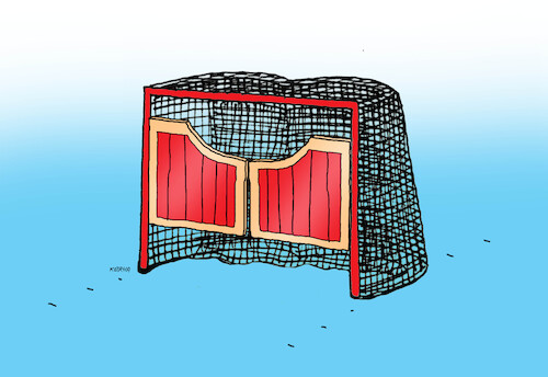 Cartoon: ice hockey (medium) by Lubomir Kotrha tagged ice,hockey,ice,hockey