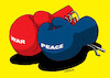 Cartoon: boxmier-en (small) by Lubomir Kotrha tagged peace,war,boxing