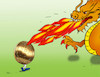 Cartoon: chinadrak (small) by Lubomir Kotrha tagged china,bitcoin