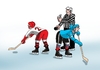 Cartoon: chrbtami (small) by Lubomir Kotrha tagged hokej,hockey,world,cup