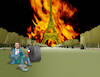 Cartoon: eiffelmacron (small) by Lubomir Kotrha tagged france,unrest,protests,looting