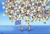 Cartoon: greepomoceu (small) by Lubomir Kotrha tagged greece,eu,referendum,syriza,tsipras,ecb,reforms,money,debt,euro