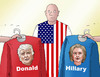 Cartoon: hilladonshirt (small) by Lubomir Kotrha tagged hillary,clinton,donald,trump,president,election,usa,dollar,world