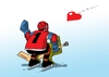Cartoon: hoksrdce (small) by Lubomir Kotrha tagged hokej,hockey,world,cup