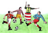 Cartoon: krizovatka (small) by Lubomir Kotrha tagged soccer