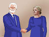 Cartoon: prezidenti (small) by Lubomir Kotrha tagged czech,slovak,prezidents,caputova,pavel