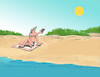 Cartoon: prudkeslnko2 (small) by Lubomir Kotrha tagged summer,the,sea,water,heat