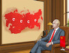 Cartoon: putmap (small) by Lubomir Kotrha tagged putin,russia,cccp