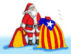 Cartoon: santakatalan (small) by Lubomir Kotrha tagged catalonia,election,independence,spain,europe,euro,world