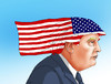 Cartoon: trumphairflag (small) by Lubomir Kotrha tagged hillary,clinton,donald,trump,usa,elections