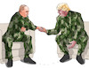 Cartoon: trumputin (small) by Lubomir Kotrha tagged putin,trump,summit,g20,hamburg,germany,2017,war,peace,dollar,euro,world