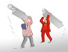 Cartoon: usakolaj (small) by Lubomir Kotrha tagged donald trump usa duty europe china the world dollar euro