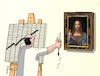 Cartoon: vincihor (small) by Lubomir Kotrha tagged art da vinci van gogh auction money christies museum