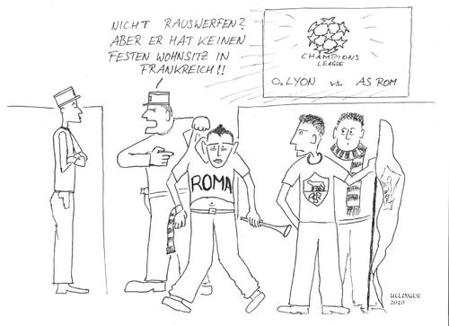 Cartoon: Franz. Romapolitik in der Praxis (medium) by Ullinger tagged roma,frankreich,sarkozy,eu
