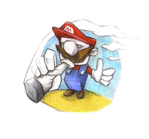Cartoon: Mario smoking (medium) by Trippy Toons tagged super,mario,trippy,marihu,weed,cannabis,stoner,kiffer,ganja,video,game